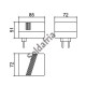 Caixa Patola CF-085/2 51x72x85mm Caixa Patola CF-085/2 51x72x85mm